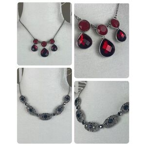 Liz Claiborne 2 Piece Romantic Sparkly Necklaces